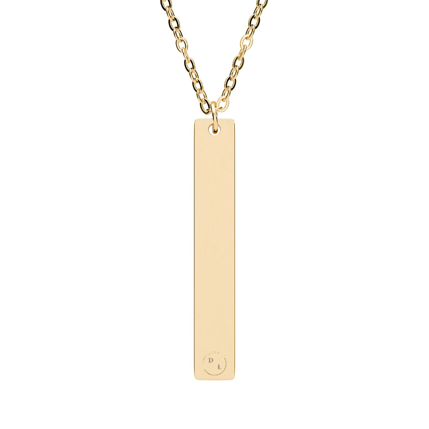 Vertical Bar Necklace (Engraving)