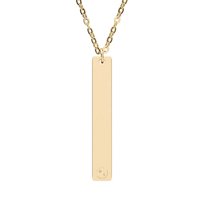 Vertical Bar Necklace (Engraving)
