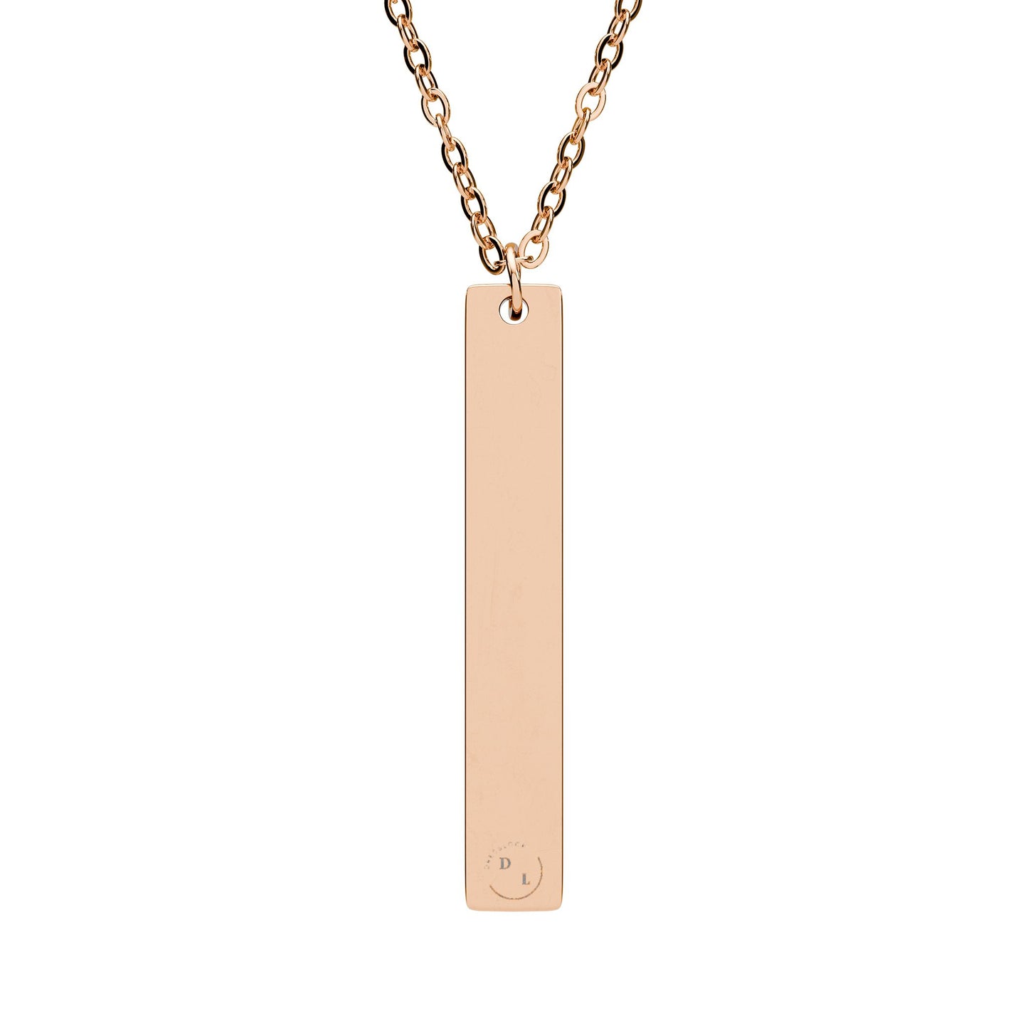 Vertical Bar Necklace (Engraving)