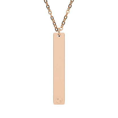 Vertical Bar Necklace (Engraving)