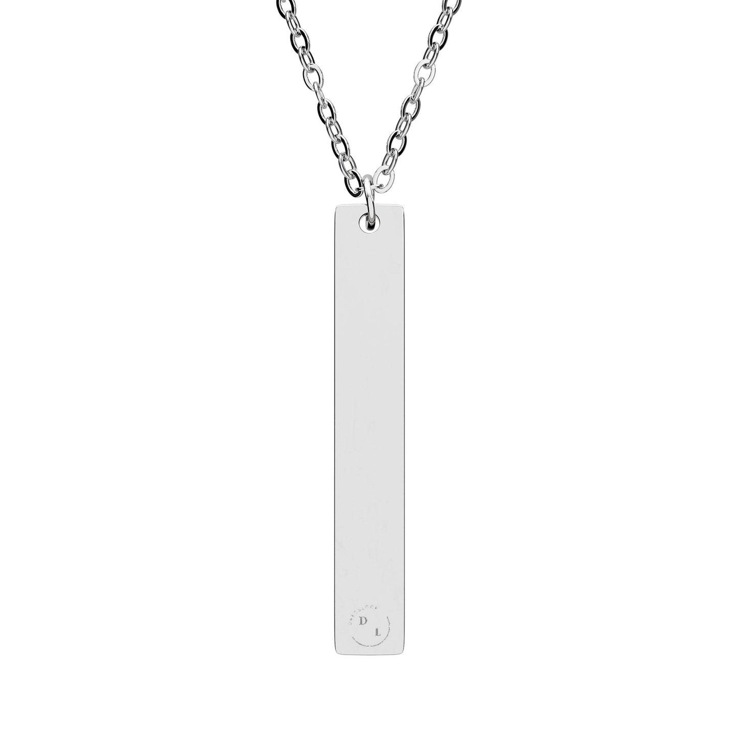 Vertical Bar Necklace (Engraving)